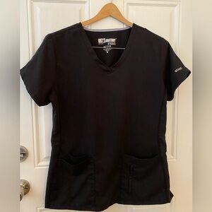 Greys anatomy barco scrub top black Medium
